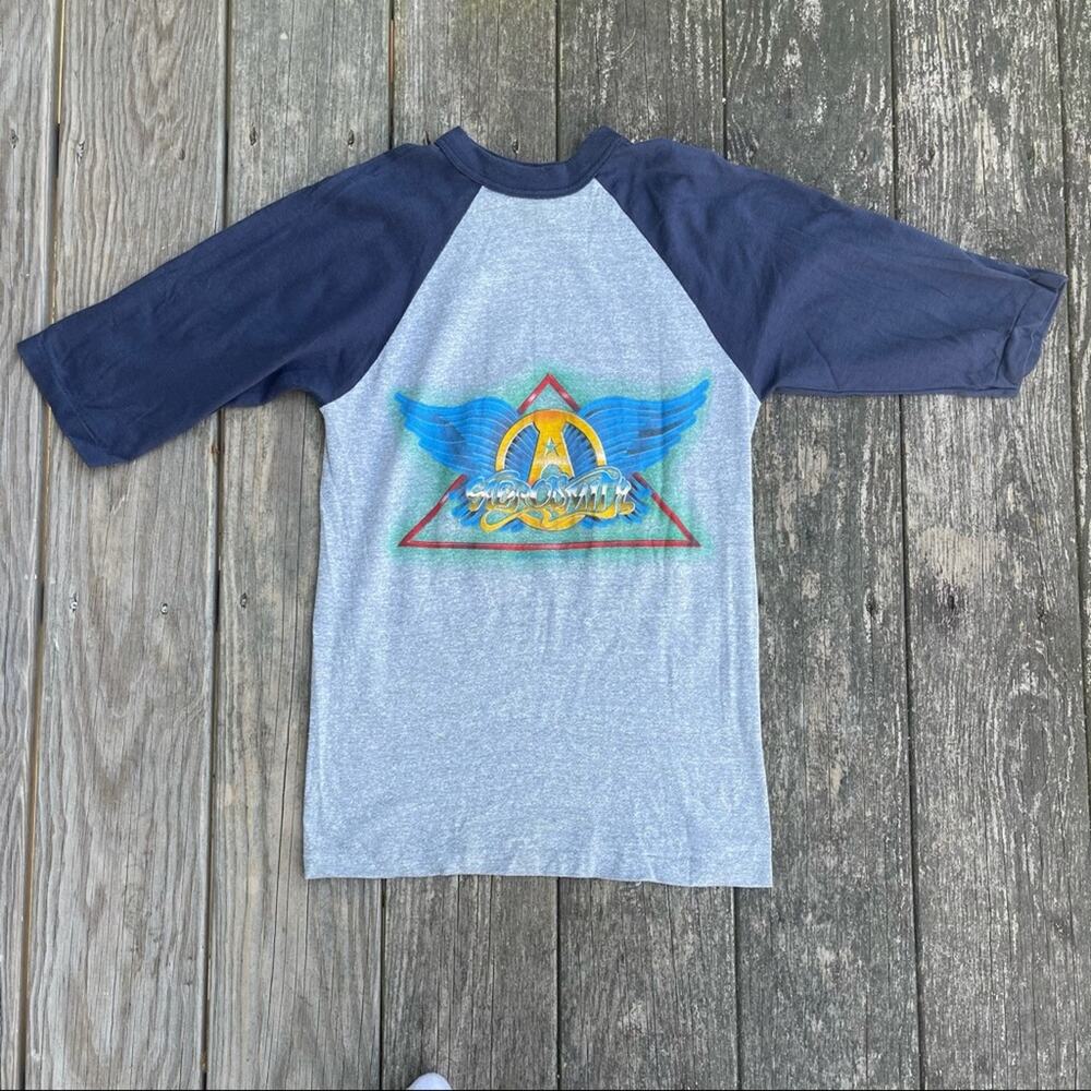 Aerosmith 80s Concert Band Rock Hard Place T Shirt